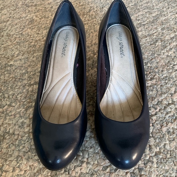Easy Street Navy Blue 3” Heels Elegant and Comfortable - Picture 2 of 12